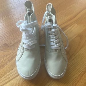 New Puma Unisex High Top Beige Suede Sneakers Shoes Size W8.5 / M7